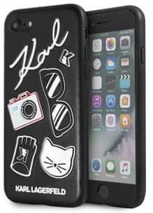 Karl Lagerfeld Pins Hard Case Black pro iPhone 7/8/SE 2020 KLHCI8PIN