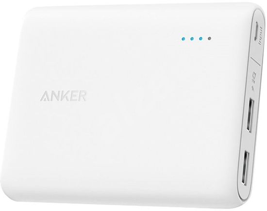 Anker PowerCore+ 10 400 mAh powerbanka, bílá - rozbaleno