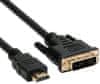 C-Tech Kabel HDMI-DVI, M/M, 1,8 m CB-HDMI-DVI-18