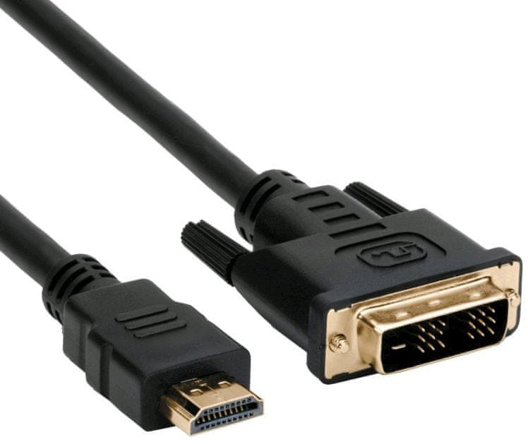 Levně C-Tech Kabel HDMI-DVI, M/M, 1,8 m CB-HDMI-DVI-18
