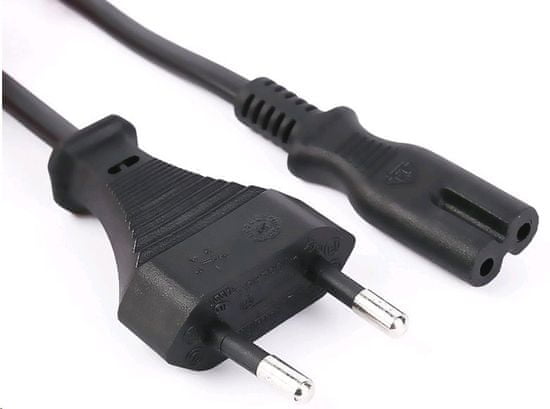 C-Tech Kabel síťový, notebook 2 pin, VDE, 1,8 m CB-PWR2P-18