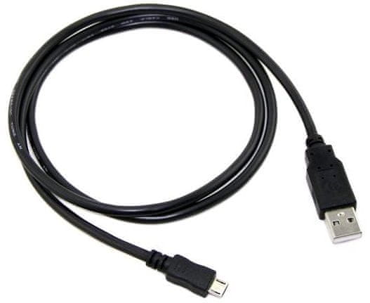C-Tech Kabel USB 2.0 AM/Micro, 2 m, černý CB-USB2M-20B