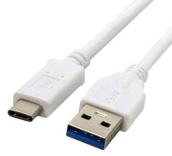 C-Tech Kabel USB 3.0 AM na Type-C (AM/CM), 1 m, bílý CB-USB3C-10W