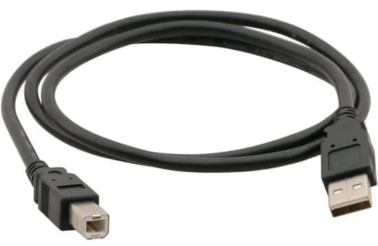 C-Tech Kabel USB A-B 2.0, 1,8 m, černý CB-USB2AB-18-B