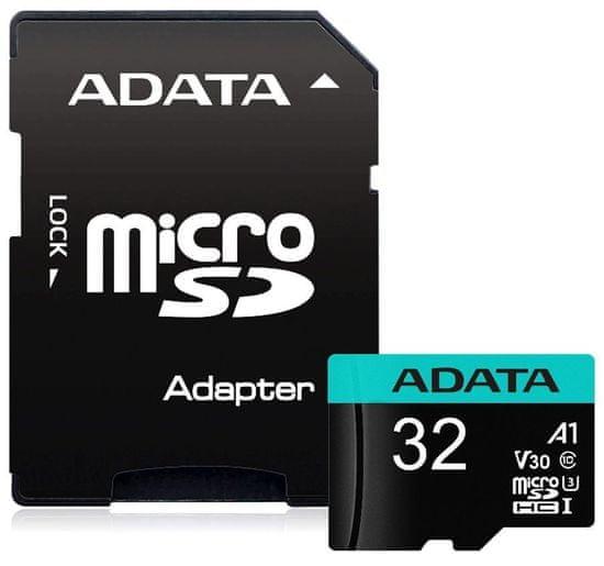 Adata MicroSDHC Premier Pro 32GB + adaptér (AUSDH32GUI3V30SA1-RA1)
