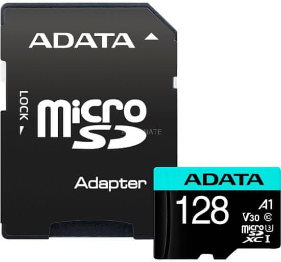 Adata MicroSDXC Premier Pro 128GB + adaptér (AUSDX128GUI3V30SA1-RA1	)