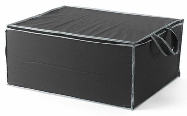 Levně Compactor Textilní úložný box na 2 peřiny, černý