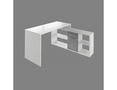 KONDELA PC stůl NOE, bílá / beton