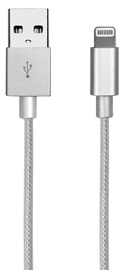 SBS Kabel Gold Collection USB/MFI Lightning, stříbrný