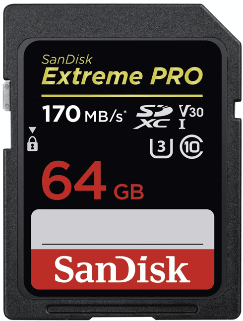 SanDisk SDXC Extreme Pro 64GB 170MB/s class 10 UHS-I U3 V30 (SDSDXXY-064G-GN4IN) - rozbaleno