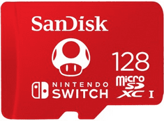SanDisk microSDXC Nintendo Switch 128 GB 100 MB/s A1 C10 V30 UHS-1 U3 (SDSQXAO-128G-GNCZN)