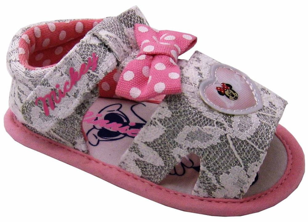 Disney by Arnetta dívčí sandály Minnie 16 šedá