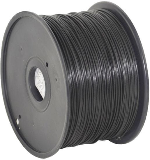 Gembird tisková struna (filament), PLA, 1,75mm, 1kg, černá (3DP-PLA1.75-01-BK)