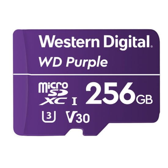 Western Digital Micro SDXC Purple 256GB 100 MB/s UHS-I U3 (WDD256G1P0A)