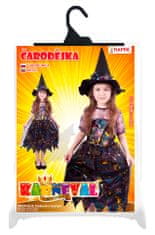 Rappa Karnevalový kostým čarodějnice barevná vel. M