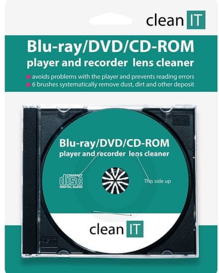 Clean IT Čisticí CD pro Blu-ray/DVD/CD-ROM přehrávače CL-320