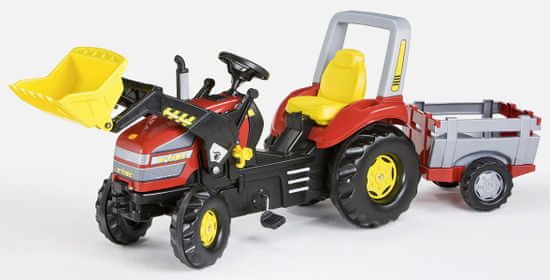 Rolly Toys Šlapací traktor X-Trac s vlečkou Junior červený