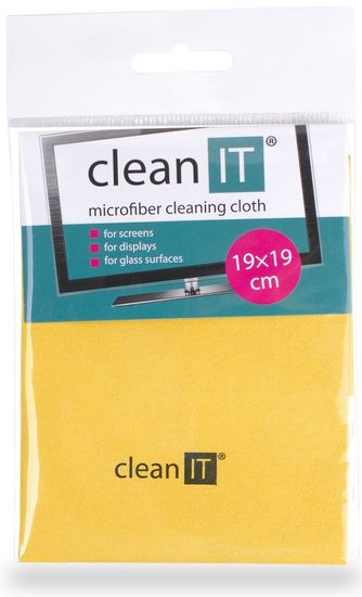 Clean IT Čisticí utěrka z mikrovlákna, malá žlutá CL-712