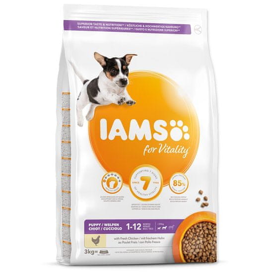 IAMS Dog Puppy Small&Medium Chicken 3 kg EXPIRACE 12/2021