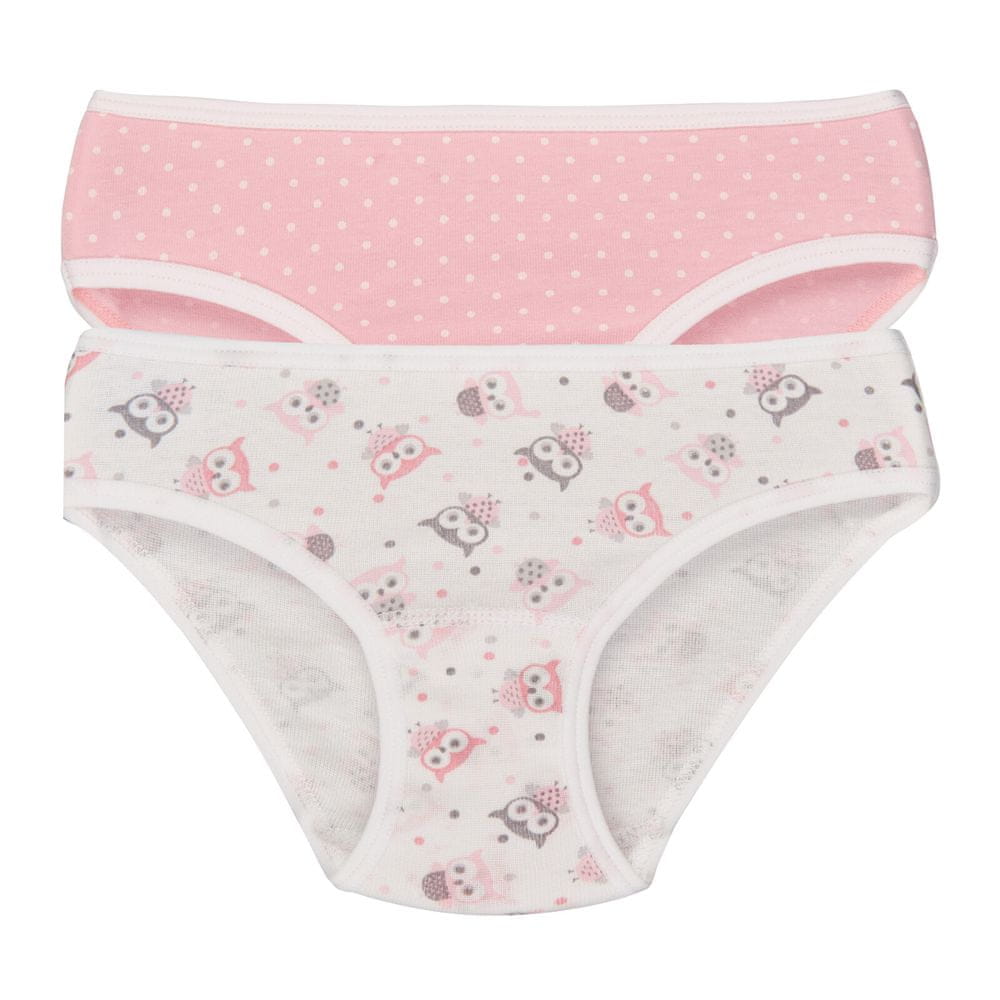 Garnamama dívčí set kalhotek 110/116 bílá/růžová