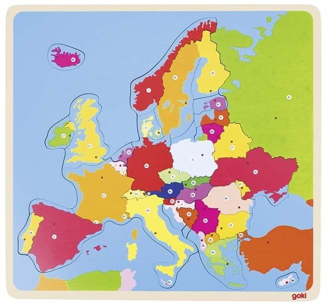 Levně Goki Puzzle na desce - Evropa