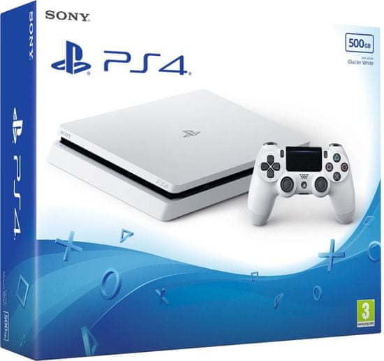 Sony Playstation 4 Slim - 500GB White, (PS719755517)