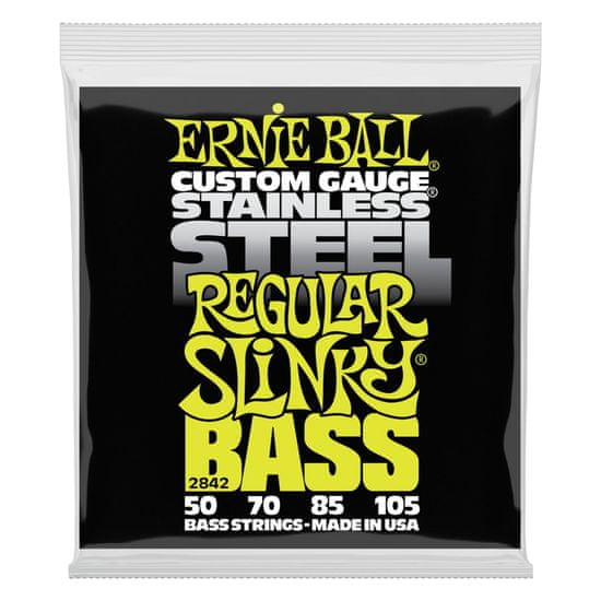 Ernie Ball 2842 Stainless Steel Regular Slinky Bass .050 - .105 - struny na basovou kytaru