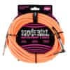 Ernie Ball 6084 18' Braided Straight / Angle Instrument Cable - Neon Orange