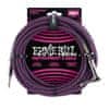 6068 25' Instrument Braided Cable - nástrojový kabel rovný / zahnutý jack - 7.62m - černofialová barva
