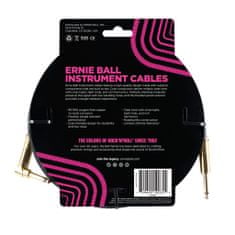 Ernie Ball 6081 10' Braided Straight / Angle Instrument Cable - Black - nástrojový kabel 3m - 1ks