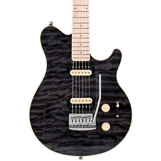 Sterling by MusicMan SUB AX3 Transparent Black elektrická kytara, černá