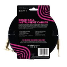 Ernie Ball 6086 18' Braided Straight / Angle Instrument Cable - Black