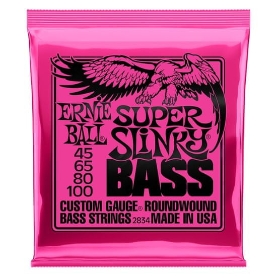 Ernie Ball 2834 Super Slinky Bass Nickel Wound .045 - .100 - basové struny - 1ks