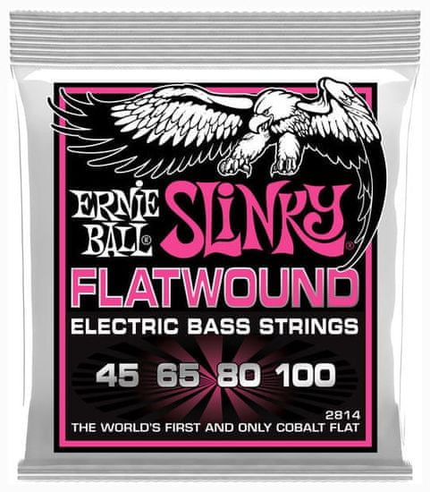 Ernie Ball 2814 Super Slinky Flatwound Cobalt 45/100 - " hlazené " struny na basovou kytaru -1ks