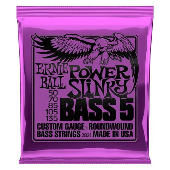 Ernie Ball 2821 Power Slinky 5-string Bass Nickel Wound .050 - .135 - struny na basovou kytaru - 1ks