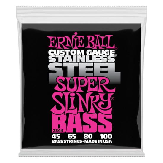 Ernie Ball 2844 Stainless Steel Super Slinky Bass .045 - .100 - struny na basovou kytaru - 1ks