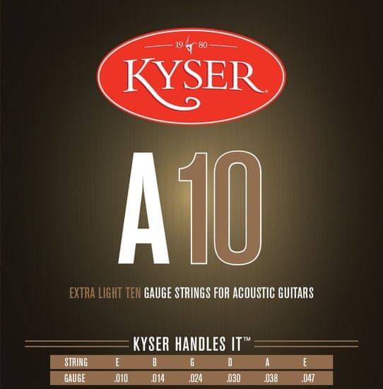 Kyser USA EXTRA LIGHT A10, 92/8 phosphor bronze, 10-47 - struny na akustickou kytaru - 1ks
