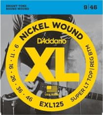Daddario EXL125 Nickel Wound Electric Super Light Top-Reg. Bottom .09-.046 struny na elektrickou kytaru