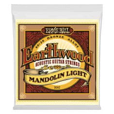 Ernie Ball 2067 Earthwood Mandolin Light 80/20 Bronze Loop End Set, .009 - .034