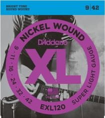 Daddario EXL120 Nickel Wound Electric Super Light .09-.042 struny na elektrickou kytaru