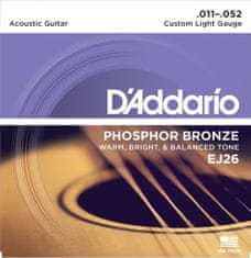 Daddario EJ26 Phosphor Bronze Acoustic Light .011-.052 struny na akustickou kytaru
