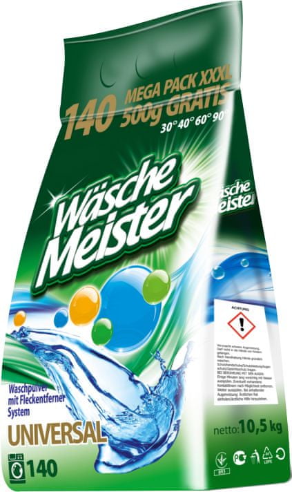 WäscheMeister Universal Prací prášek 10,5 kg – 140 praní
