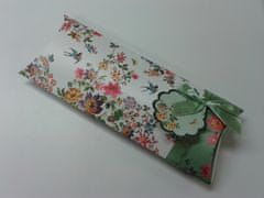 Clairefontaine Krabička dárková Eden Garden střední 28,5x12x5,5 cm, povrch hedvábí, motiv květy
