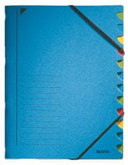 Leitz Třídící desky s gumičkou A4, 12 listů, modré