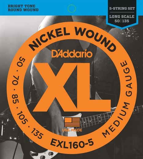 Daddario EXL160-5 Struny pro pětistrunnou baskytaru