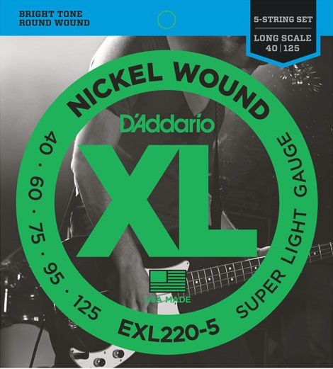 Daddario EXL220-5 Struny pro pětistrunnou baskytaru