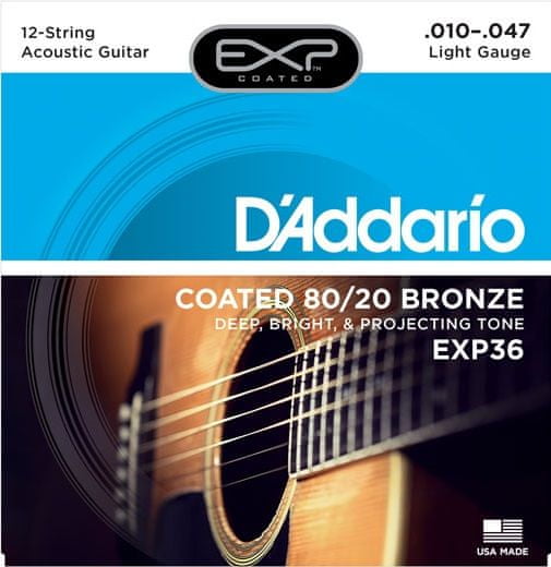 Daddario EXP36 Struny pro dvanáctistrunnou kytaru