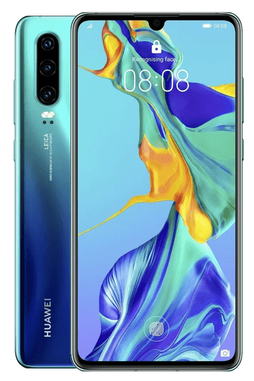 Huawei P30, 6 GB/128 GB, Aurora - rozbaleno