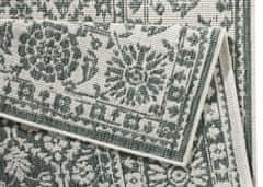 NORTHRUGS Kusový koberec Twin-Wendeteppiche 103115 grün creme – na ven i na doma 80x150