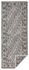 NORTHRUGS Kusový koberec Twin-Wendeteppiche 103113 schwarz creme – na ven i na doma 80x150